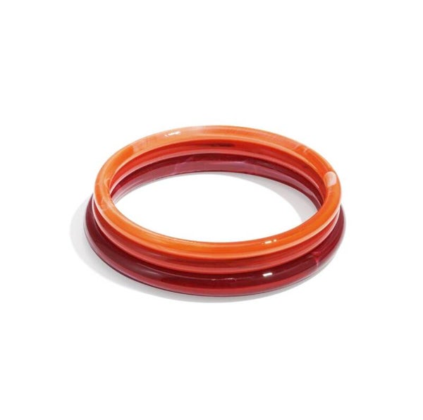 Bracelet multiple en acrylique - orange