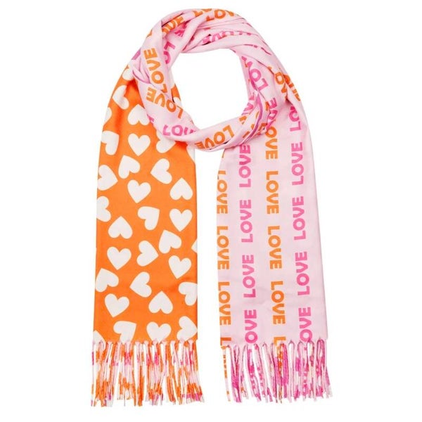 Echarpe coeurs - orange