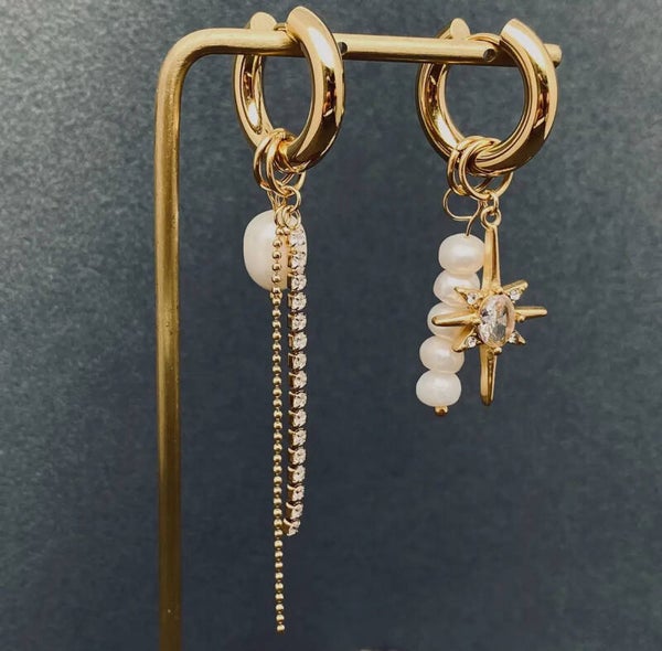 Boucle d'oreille Huggie dépareillé