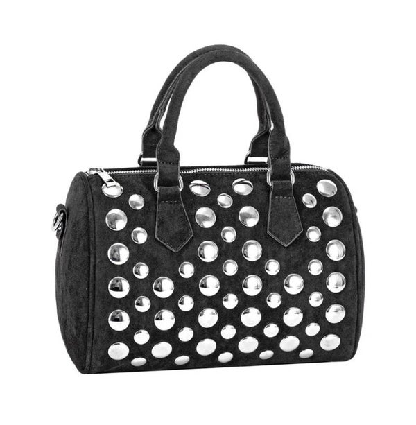 Sac à main polochon clouté - Noir
