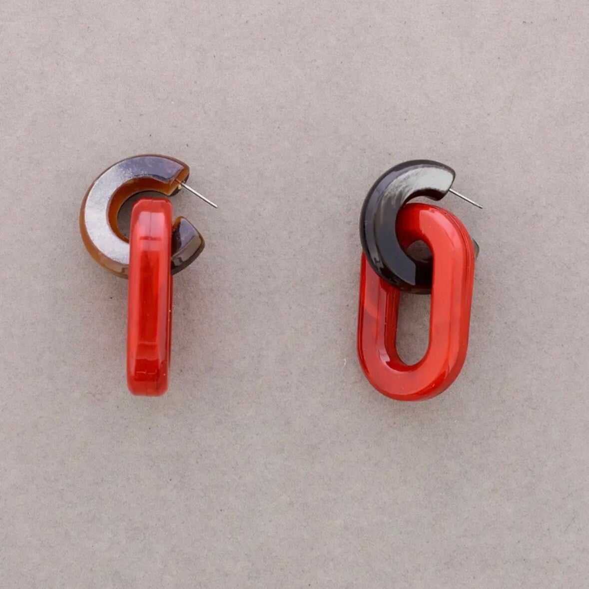 Boucles d'oreilles pendantes - Orange