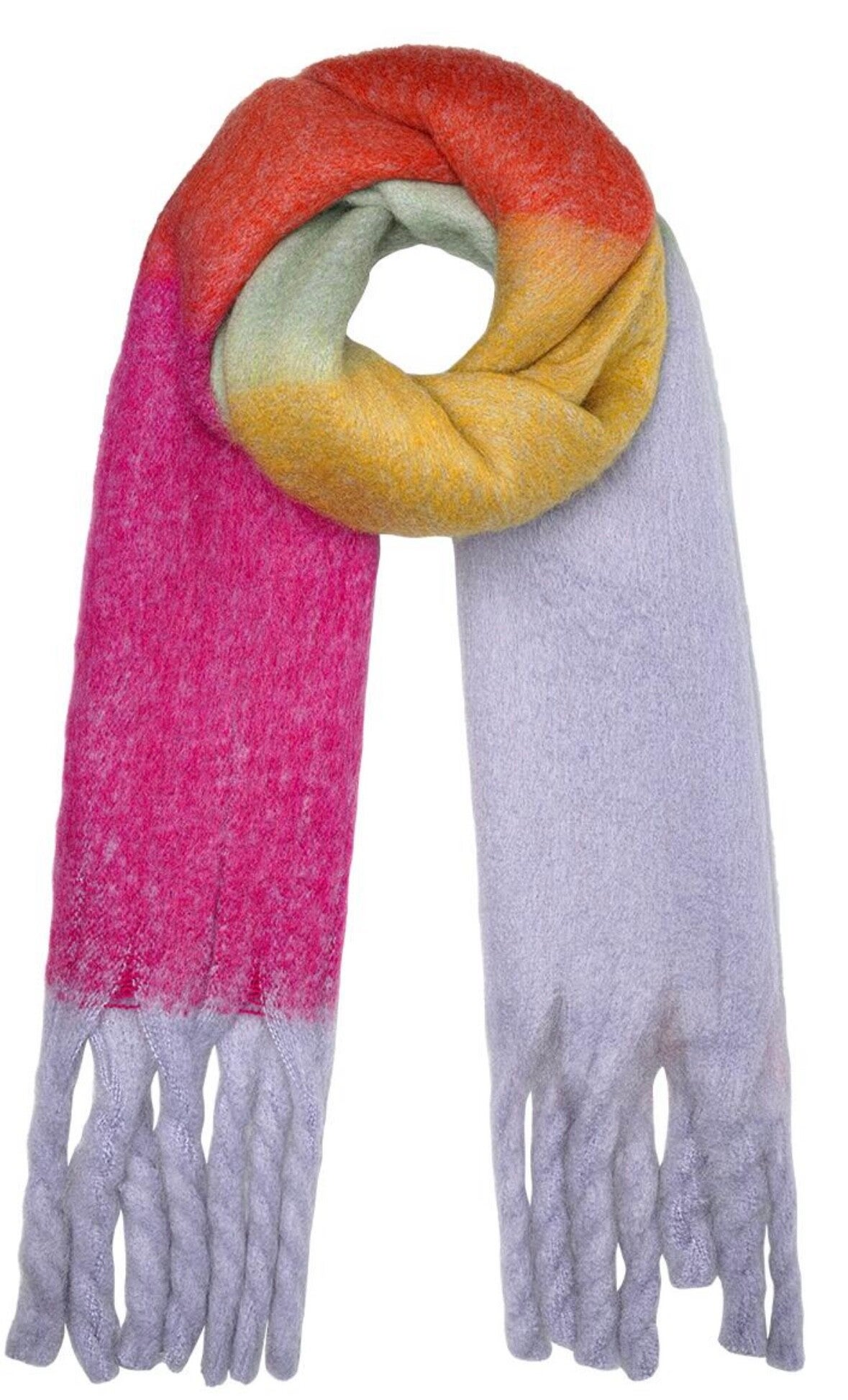 Echarpe multicolore - Fushia