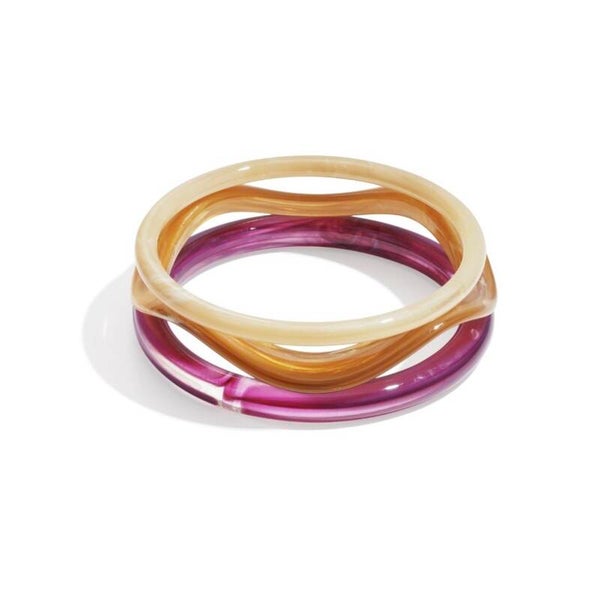 Bracelet multiple en acrylique - Multicolore