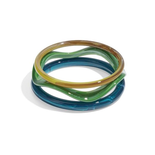 Bracelet multiple en acrylique - Vert