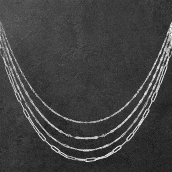 Chaîne 4 couches - argenté