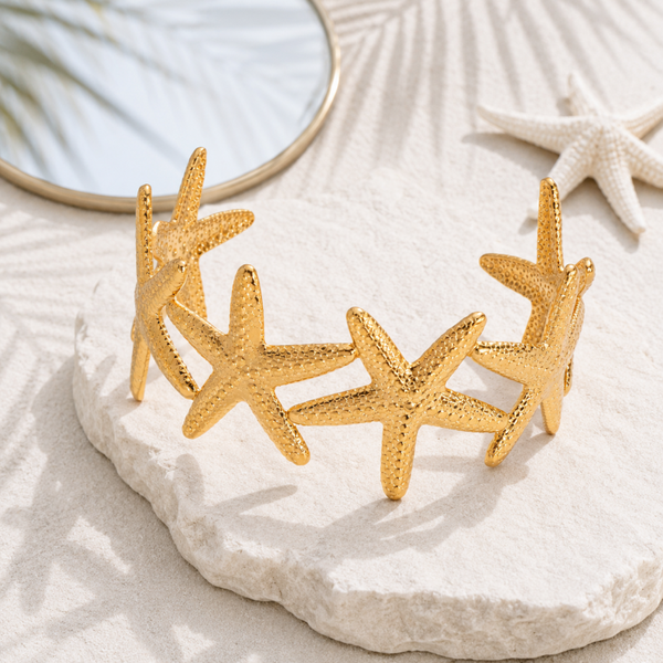 Golden Starfish Cuff