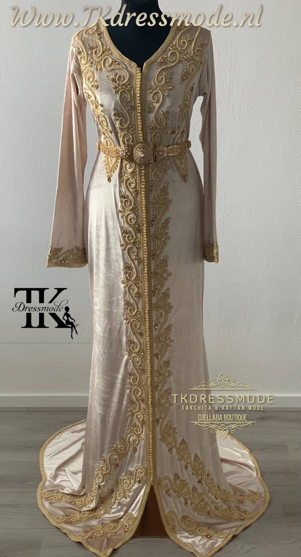 Kaftan dress met sleep