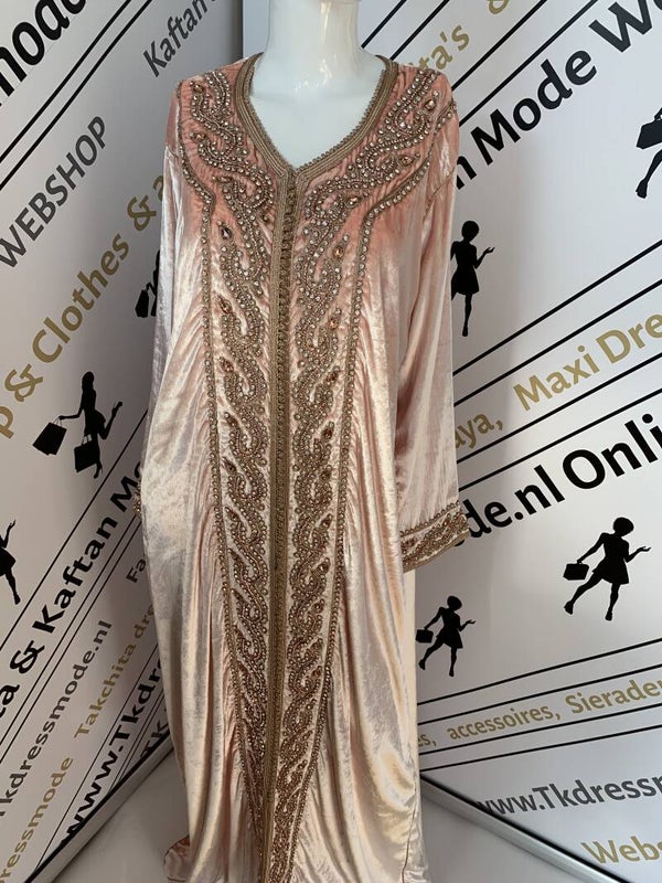 Kaftan jurk, caftan dress, zeer luxe velvet BIG Size