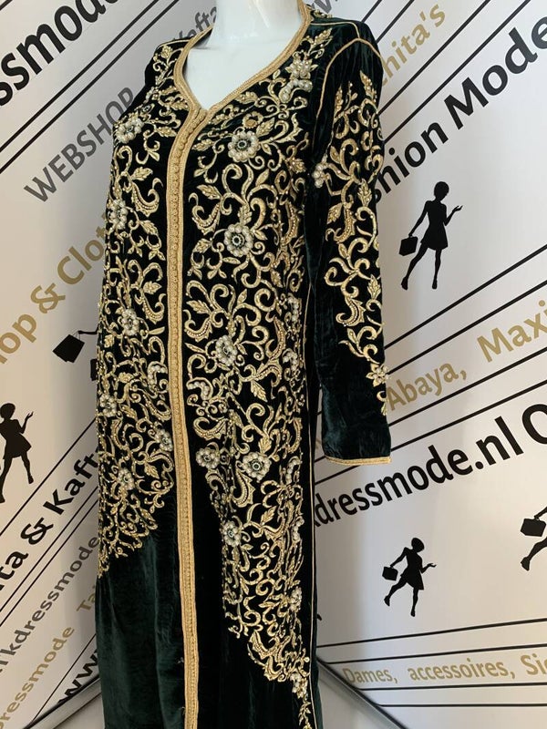 Kaftan jurk, kaftan dress, luxe velvet