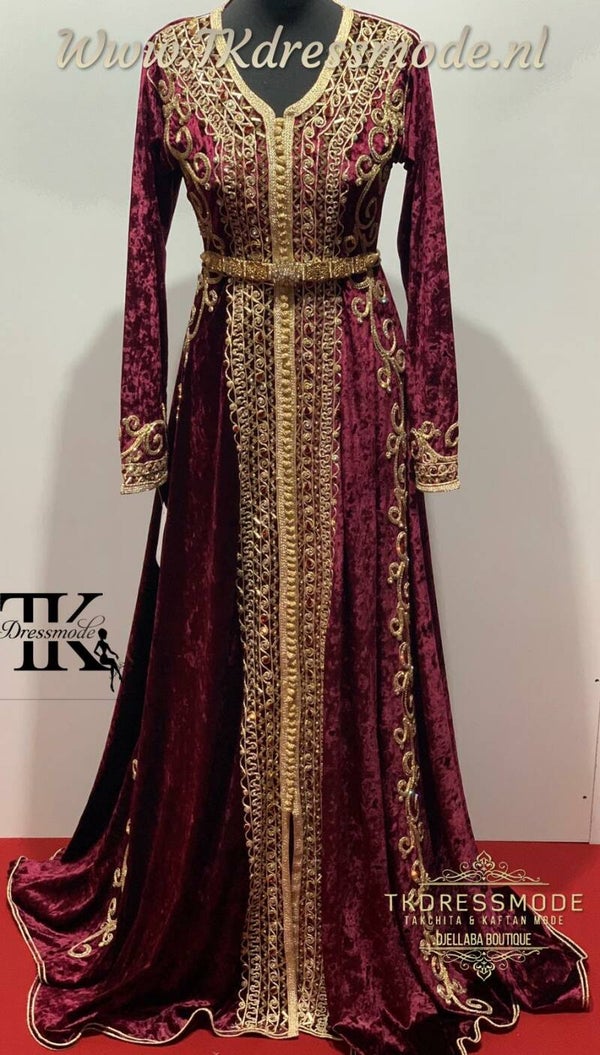 Baljurk Kaftan Dress  ( Mubra, Velvet )