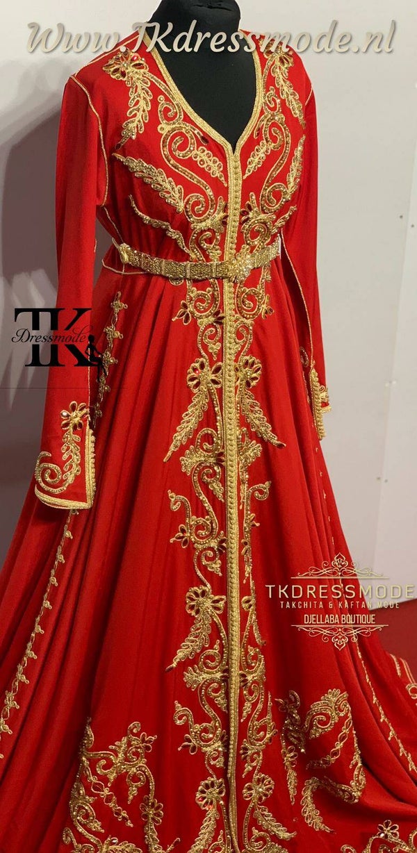 Baljurk Kaftan Dress  (crêpe satin)          Art. Nr 1.0004