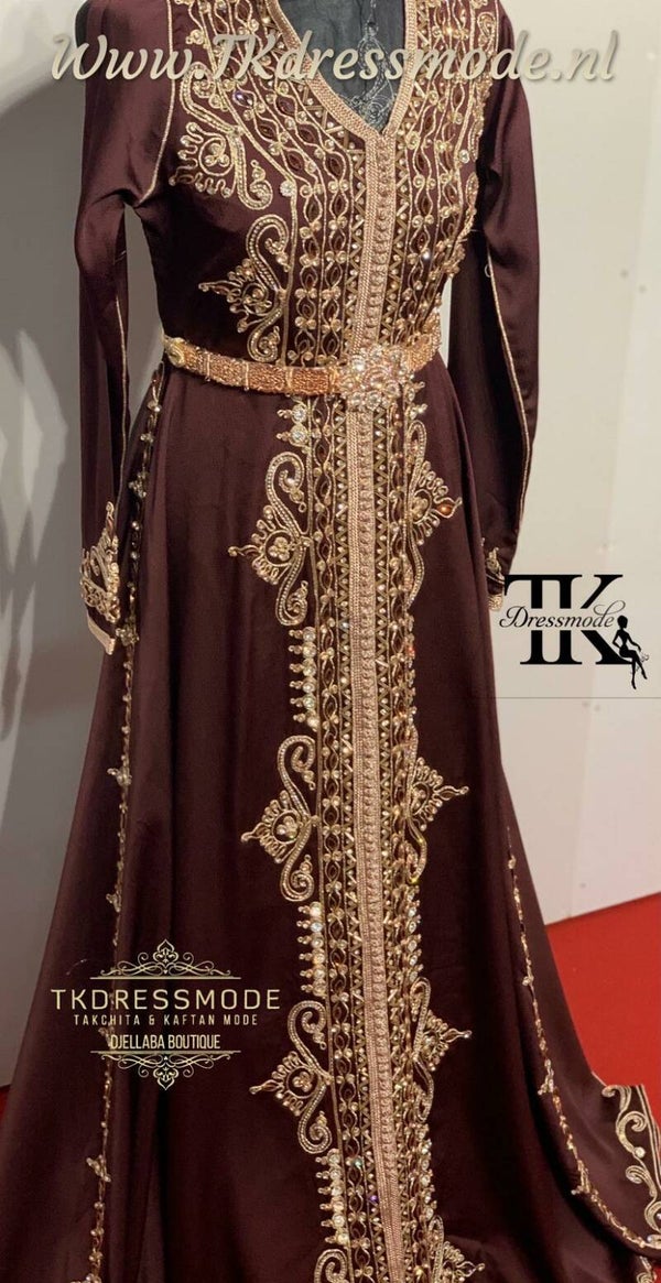 Baljurk Kaftan Dress  (crêpe satin)