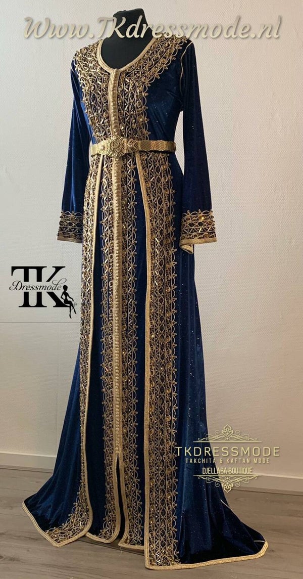 Kaftan Dress met Rok ( Mubra, Velvet )