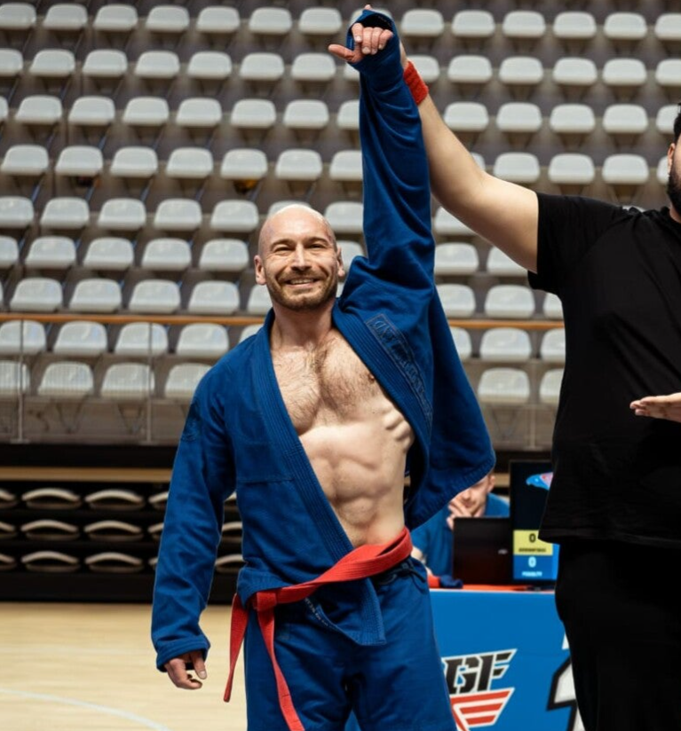 Paweł Siwula, BJJ trainer bij Renzo Gracie Amersfoort, op de wedstrijdmat