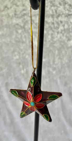 Cloisonne Kerstbal "ster"