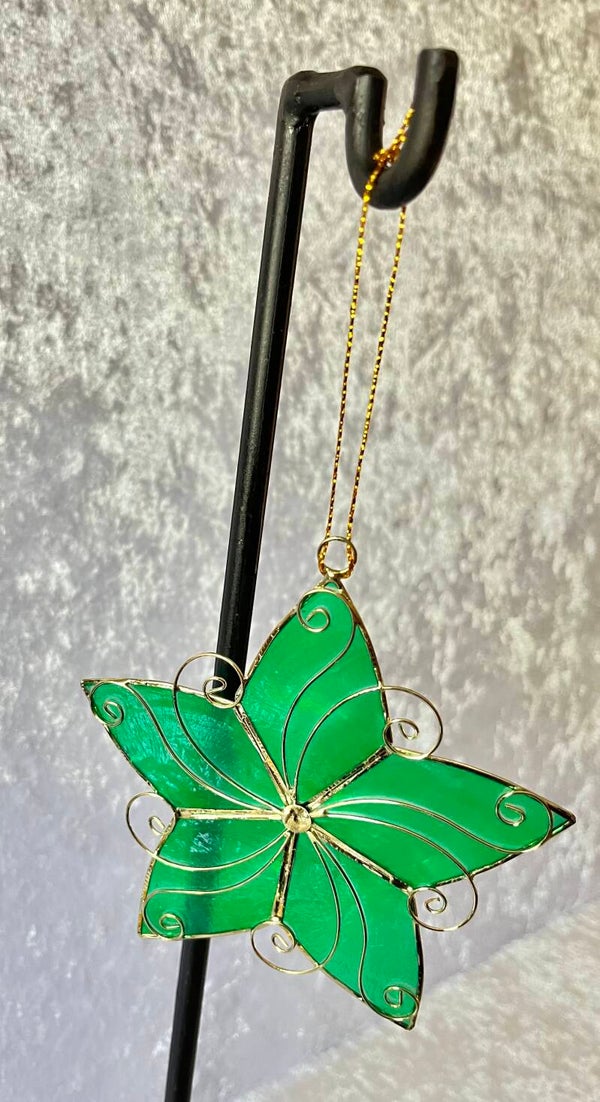 Christmas capiz hanging ornament