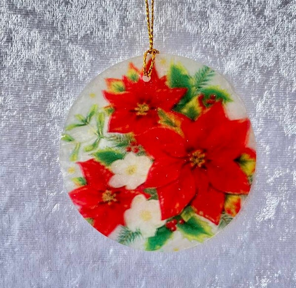Christmas capiz hanging ornament