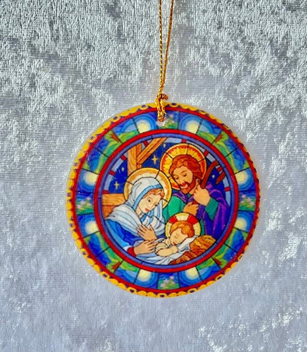 Christmas capiz hanging ornament