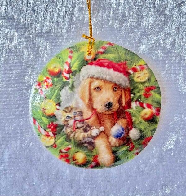 Christmas capiz hanging ornament