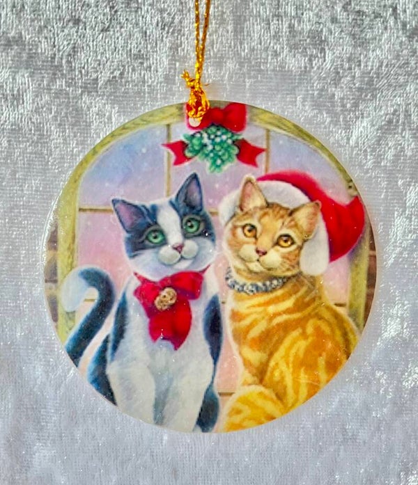 Christmas capiz hanging ornament