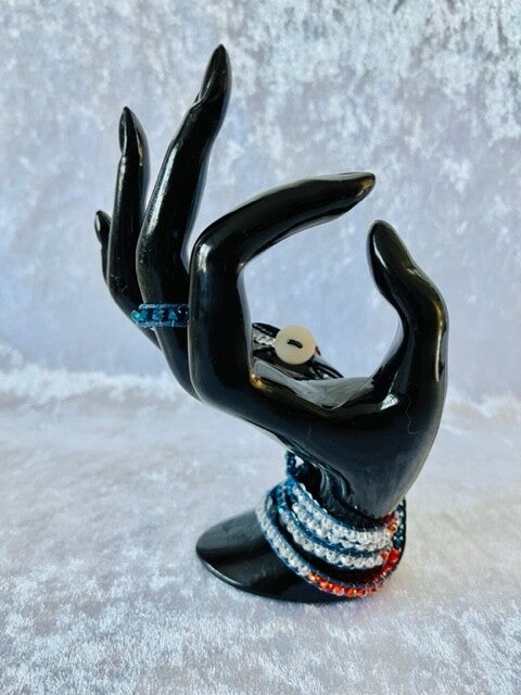 Wikkelarmband met steentjes