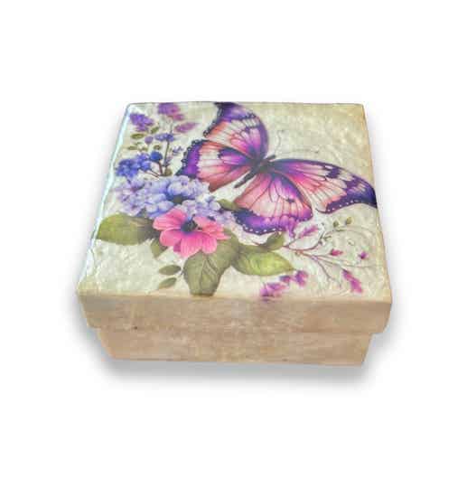 Capiz doosje "vlinder"