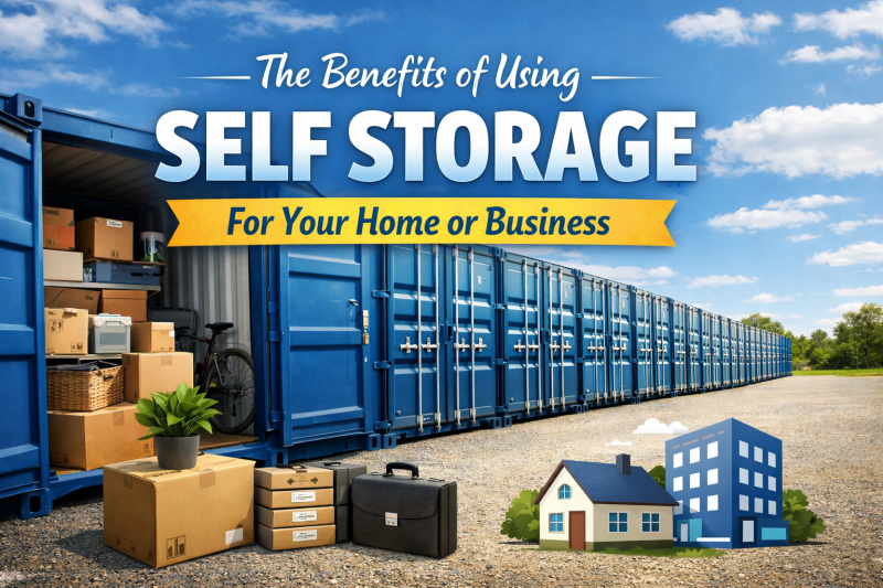 Container image - The benefits of self storage for homes and businesses