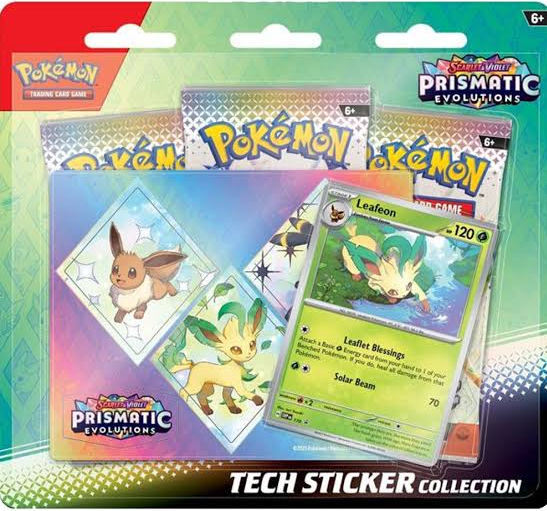 Pokemon Prismatic Evolutions Tech Sticker Collection – Leafeon