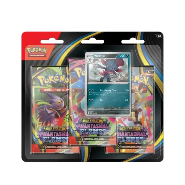 Phantasmal Flames 3 Pack Blister Weavile