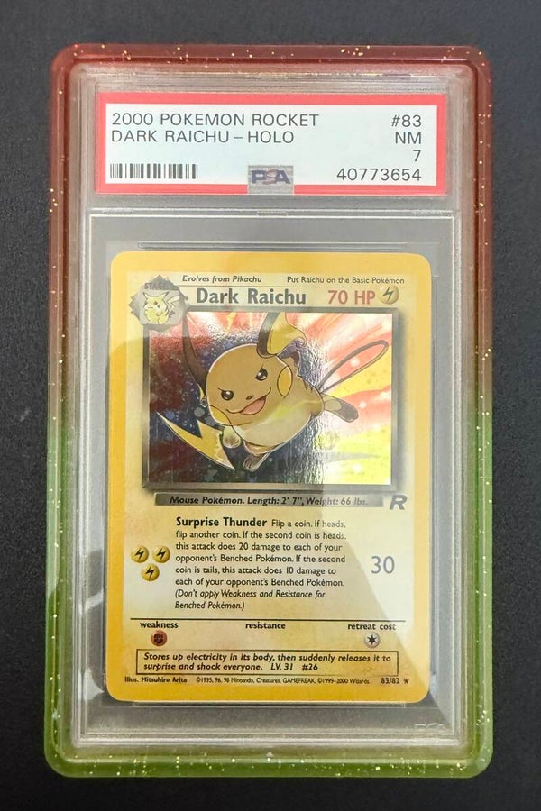 2000 POKEMON ROCKET DARK RAICHU - HOLO PSA 7 (cert 40773654) + Gaurd
