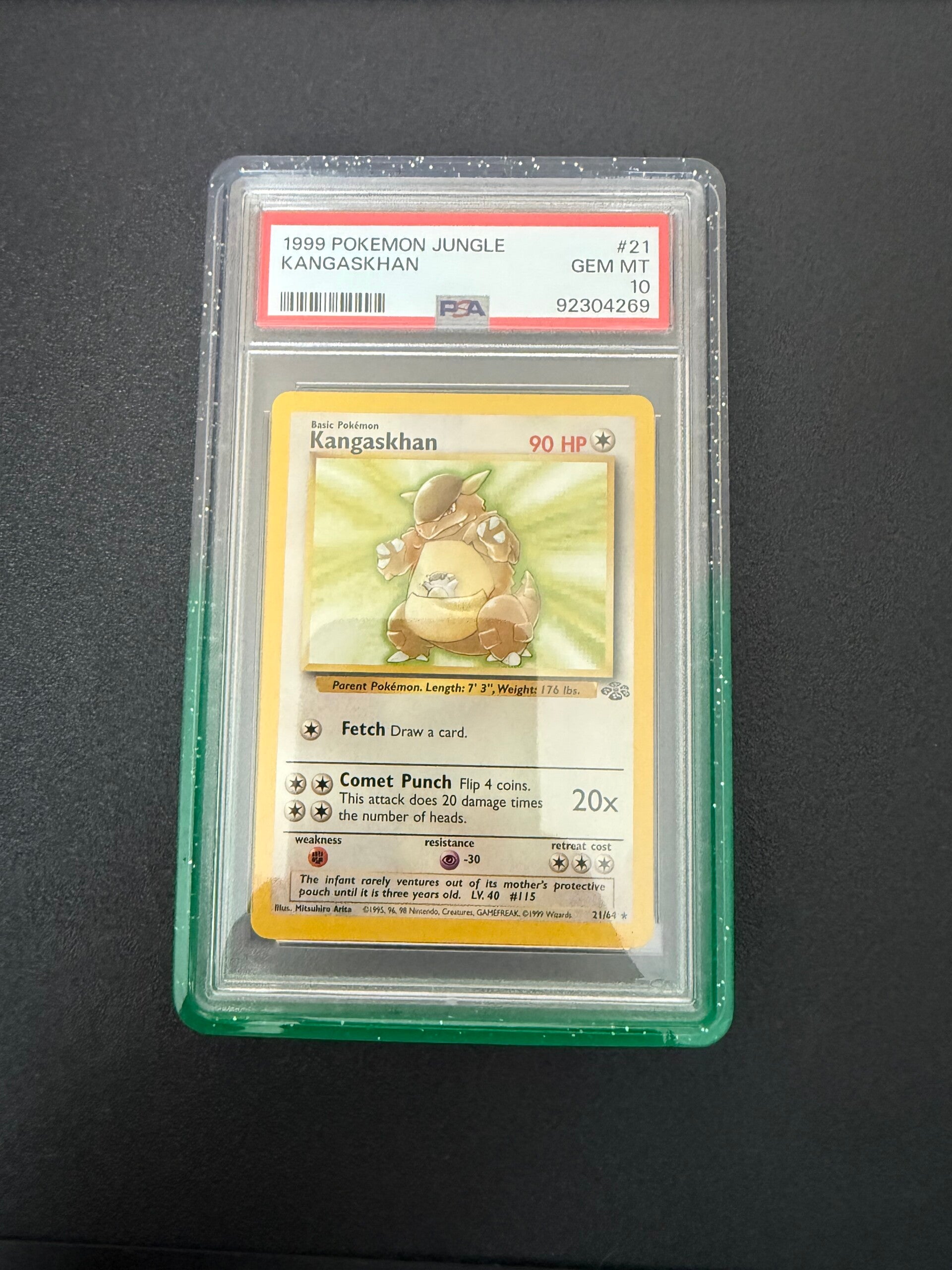 1999 POKEMON JUNGLE KANGASKHAN PSA10 (cert 92304269) +Gaurd