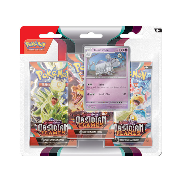 Scarlet & Violet Obsidian Flames 3 pack Blister Houndstone