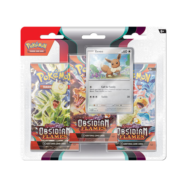 Scarlet & Violet Obsidian Flames 3 pack  Blister Eevee