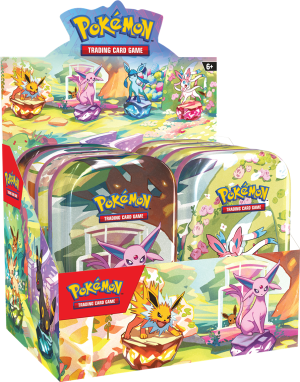 Scarlet & Violet Prismatic Evolutions Mini Tin Display