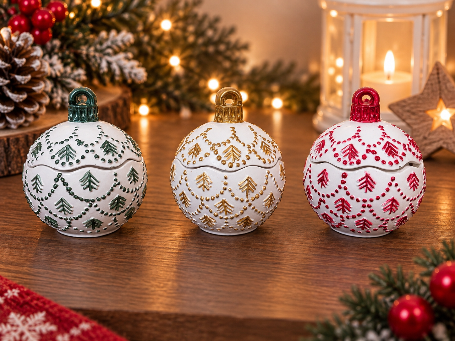 Bougie boule de noël