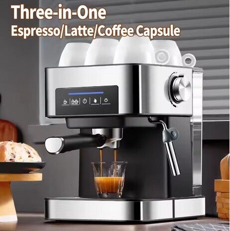 Semi-automatic espresso machine 20Bar high pressure extractor 3-in-1 coffee machine with milk froster cappuccino or latte