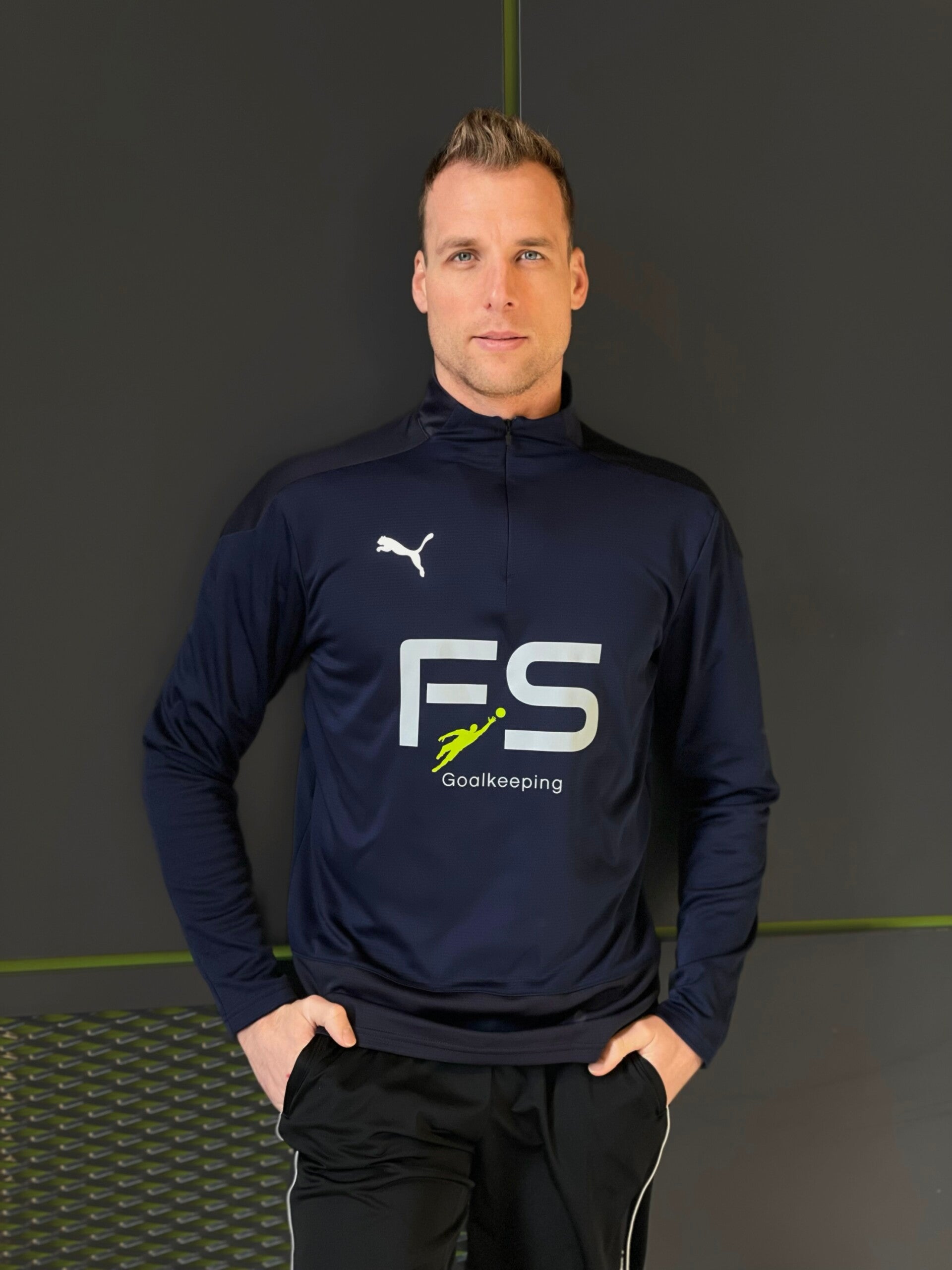 Puma Training 1/4 Zip Top, Logo FS Goalkeeping