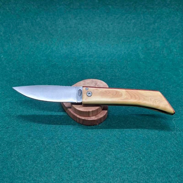 N° P214 – Couteau pliant dit à friction – Bois de buis et bois de rose