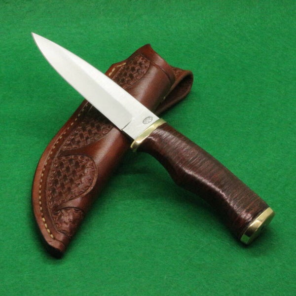 N° 547 – Couteau utilitaire – Rondelles Cuir Hermann Oak