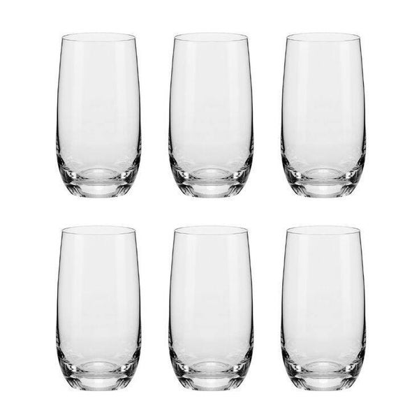 Set de 6 vasos de cristal
