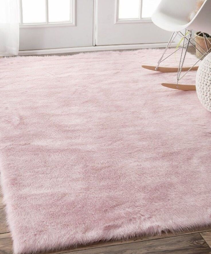 Alfombra de Felpa peluda de piel sintetica