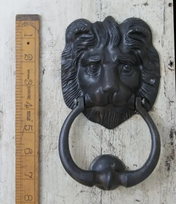 Door Knocker Lion Head Cast Antique