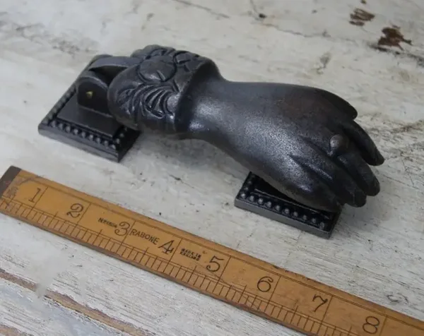 Door Knocker Male Hand Cast Antique