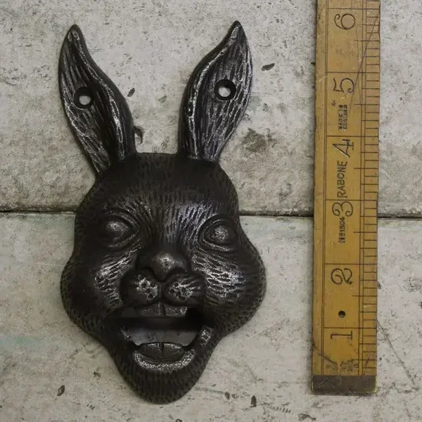 Cast Iron HARE HEAD Bottle Opener