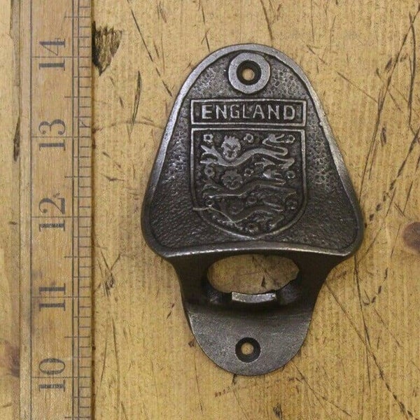 Bottle Opener Wall Mounted 3 LIONS ENGLAND