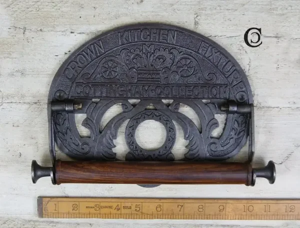 Kitchen Roll Holder COTTINGHAM Fixture Antique Iron
