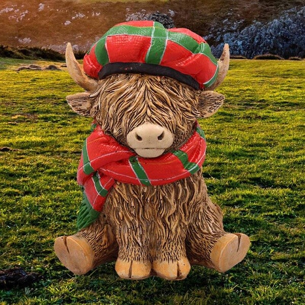 Highland Cow Scarf Tartan