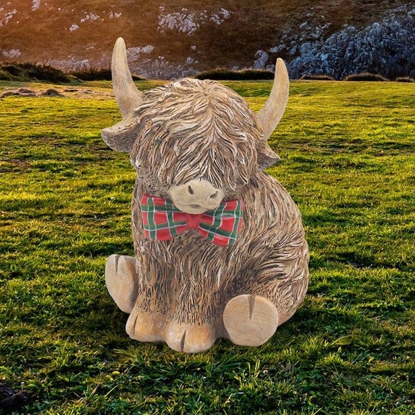 Highland Cow Tartan Bow
