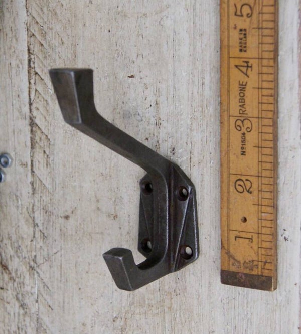 Hat and Coat Hook Art Deco style Antique Iron
