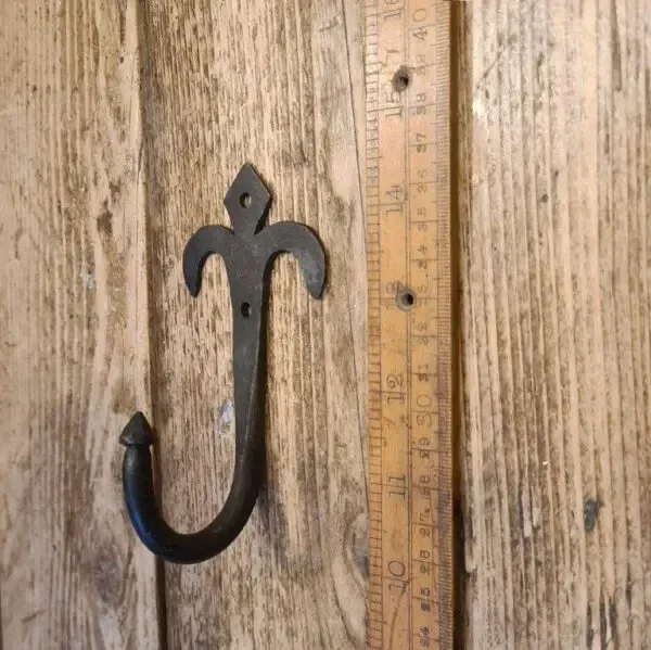 Coat Hook Hand Forged Fleur de Lys